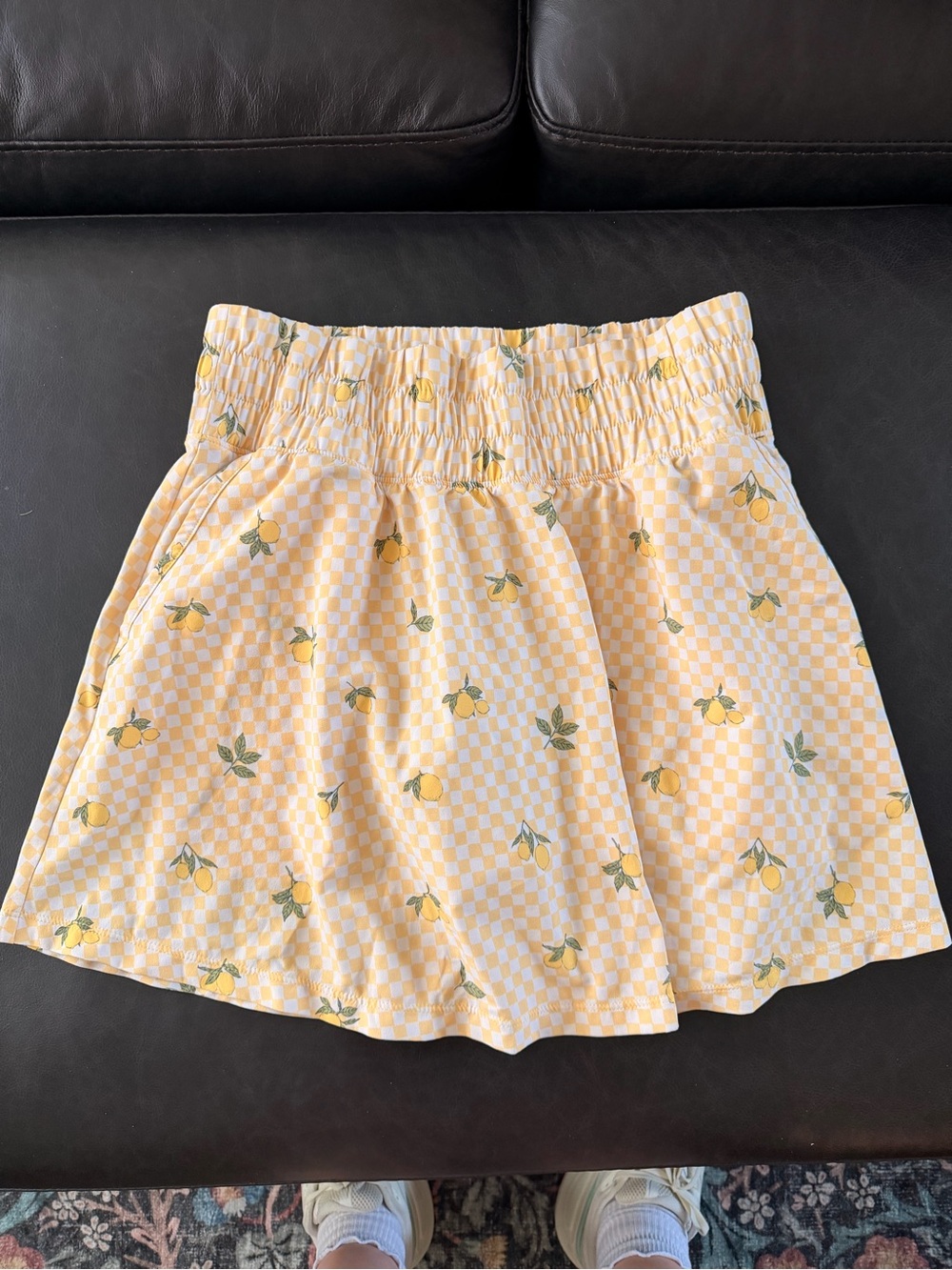 Puma Yellow Lemon Print Athletic Skort